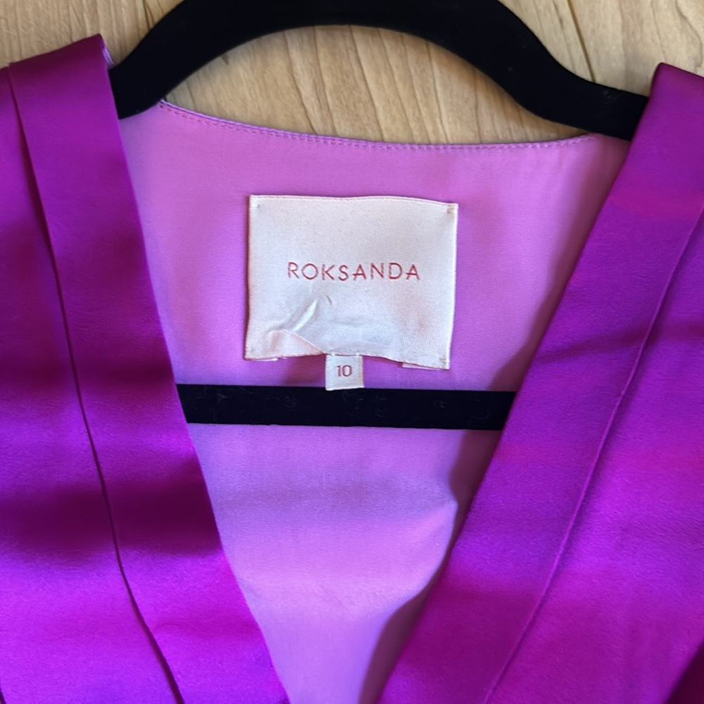 ROSKANDA SILK PURPLE DRESS - Picture 2 of 7